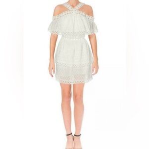 Brand new with tags Aqua white off shoulder lace dress size Small